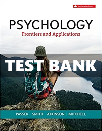 Psychology Frontiers And Applications 6th Edition Passer Test Bank ...